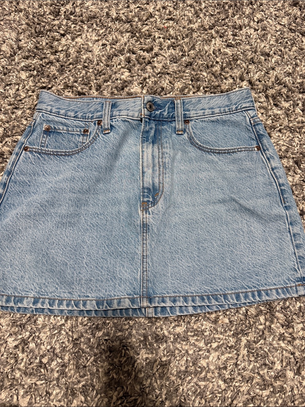 Abercrombie & Fitch Light Blue Denim Mini Skirt